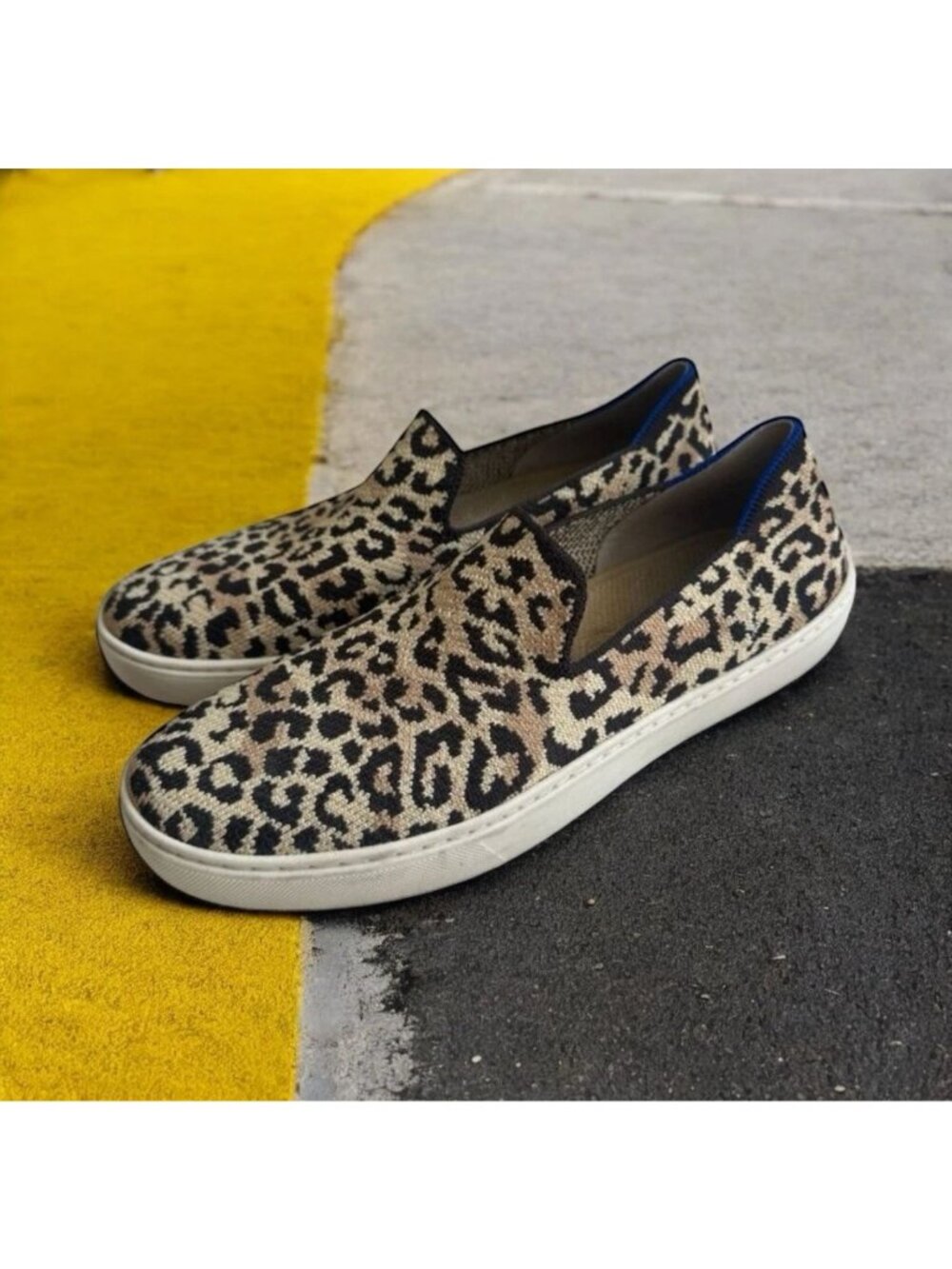 ROTHYS Women’s Animal Print Slip On Sneakers Size US 9